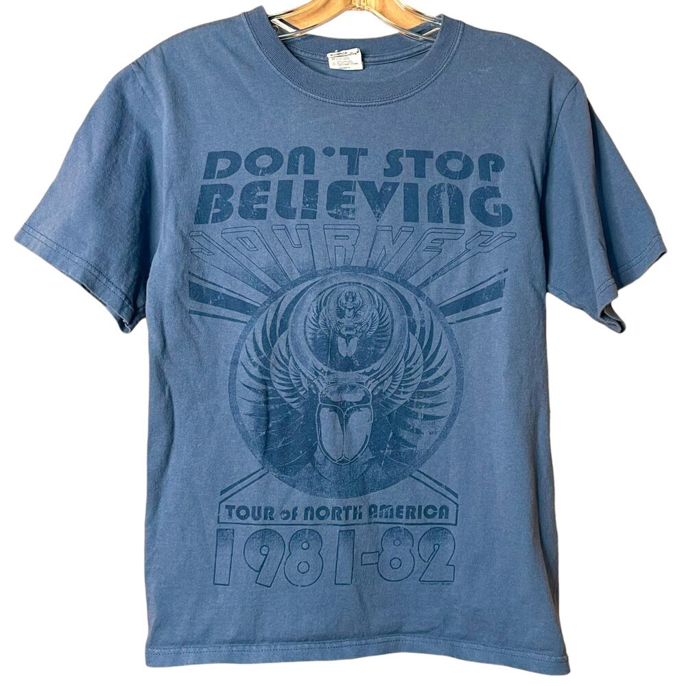 Journey Don’t Stop Believing Tour of North America Blue T Shirt Small